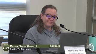 Essex Selectboard - 3/21/2022