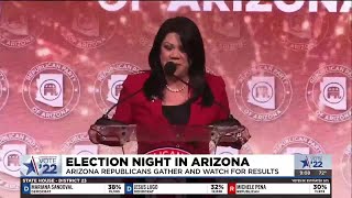 State treasurer candidate Kimberly Yee speaks to Arizona Republicans