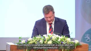 SLSK 2022: Kehitysyhteistyö- ja ulkomaankauppaministeri Ville Skinnari - Ote puheesta