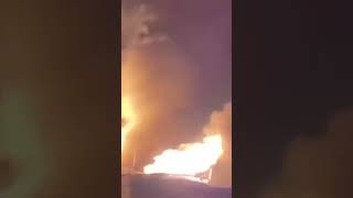 Масштабный пожар в Белгородской области, горела нефтебаза #shorts