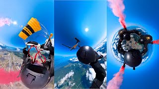 U.S. Army Parachute Team's Epic Canopy Maneuver at Arctic Thunder