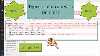 cannot find name 'describe'. do you need to install type definitions for a test runner #typescript