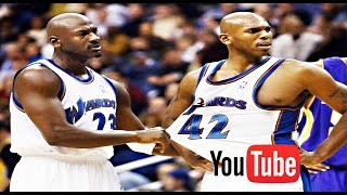 (2003) Michael Jordan \u0026 Stackhouse vs Mavs - Combined 60 Points!