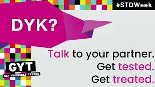STD Awareness Week DYK- Talk. Test. Treat.