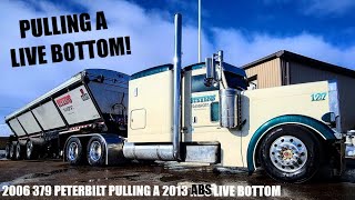 Trucking With Our 2013 ABS Live Bottom Trailer! A Much Safer Way To Dump Off A Load! (379 Peterbilt)