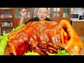 岳父送来颗猪头，阿强做酱焖猪头肥而不腻，香气四溢超过瘾！Mukbang【cram阿强】