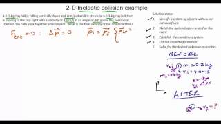 Slice162 2D inelastic collision example clay balls colliding in air