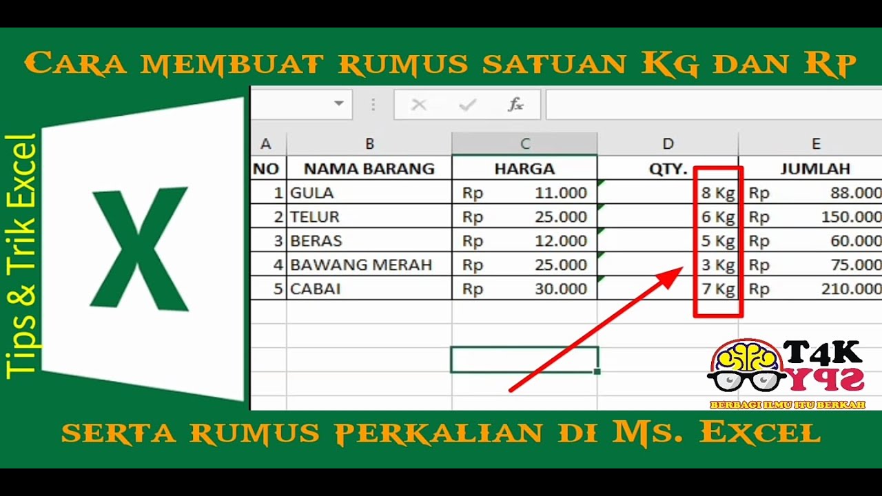 Cara Bikin Rumus Perkalian Di Excel - Riset