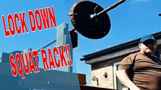 Scrap wood Lock Down squat rack, DIY power rack solution for home gym, garage gym.