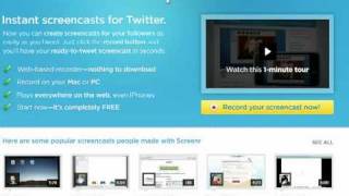 Screencast showing how simple it is to use Screenr.com to make video