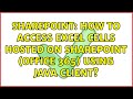 Sharepoint: How to access Excel cells hosted on Sharepoint (Office 365) using Java client?