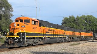 BNSF 1407 Leads a Freight, Colona, IL 9/17/2022