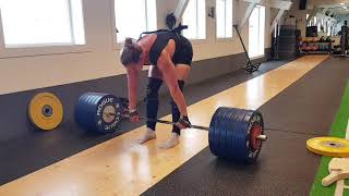 Mattis hitching Deadlift practise - august 2021 (225kg, 265kg, 220kg, 180kg