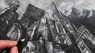 How to Draw The Lord of the Rings Minas Tirith