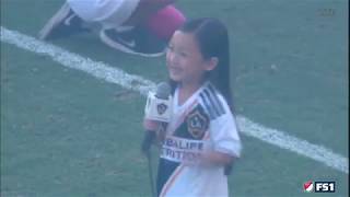 Girl, 7, nails national anthem before LA Galaxy game