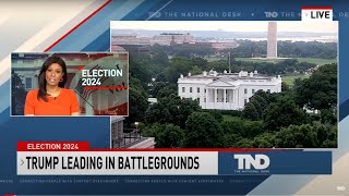 Trumps leads in battleground states