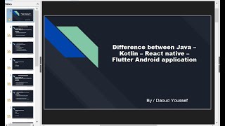 Difference between java - kotlin - react Native - flutter android application