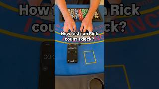 Using the hi-lo Method! How fast can Rick count a deck of Cards #blackjack #casino #betting #win