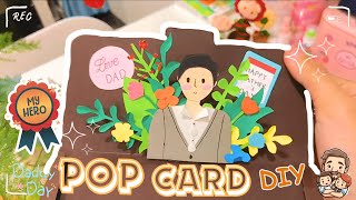 DIY No.1 Dad Happy Father's Day 3D Pop Up Card 🎩 | Step-by-Step Tutorial with Skypopcards 💙✨