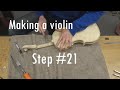 Making a violin - step 21 - finishing the neck