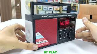 NNS NS-2036S Solar Bluetooth Radyo Güneş Enerjili MP3 19 Cm