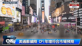 美通膨續降 CPI年增符合市場預期｜中央社影音新聞