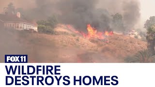 Wildfire in Riverside County destroys homes
