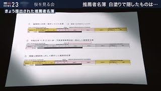 【news23】「桜を見る会」の推薦者名簿 白塗りで隠したものは・・・