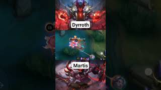 DYRROTH VS MARTIS, SIAPA PENGUASA SEBENARNYA,  #dyrroth #mobilelegends #martis