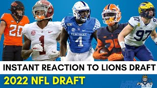 Instant Reaction To The Detroit Lions 2022 NFL Draft Ft. Aidan Hutchinson & Jameson Williams