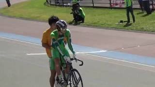 自転車競技　岩手国体　少年男子スプリント1/8決勝3組目