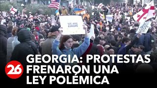 Las masivas protestas frenan un proyecto ley del gobierno de Georgia | #26Global