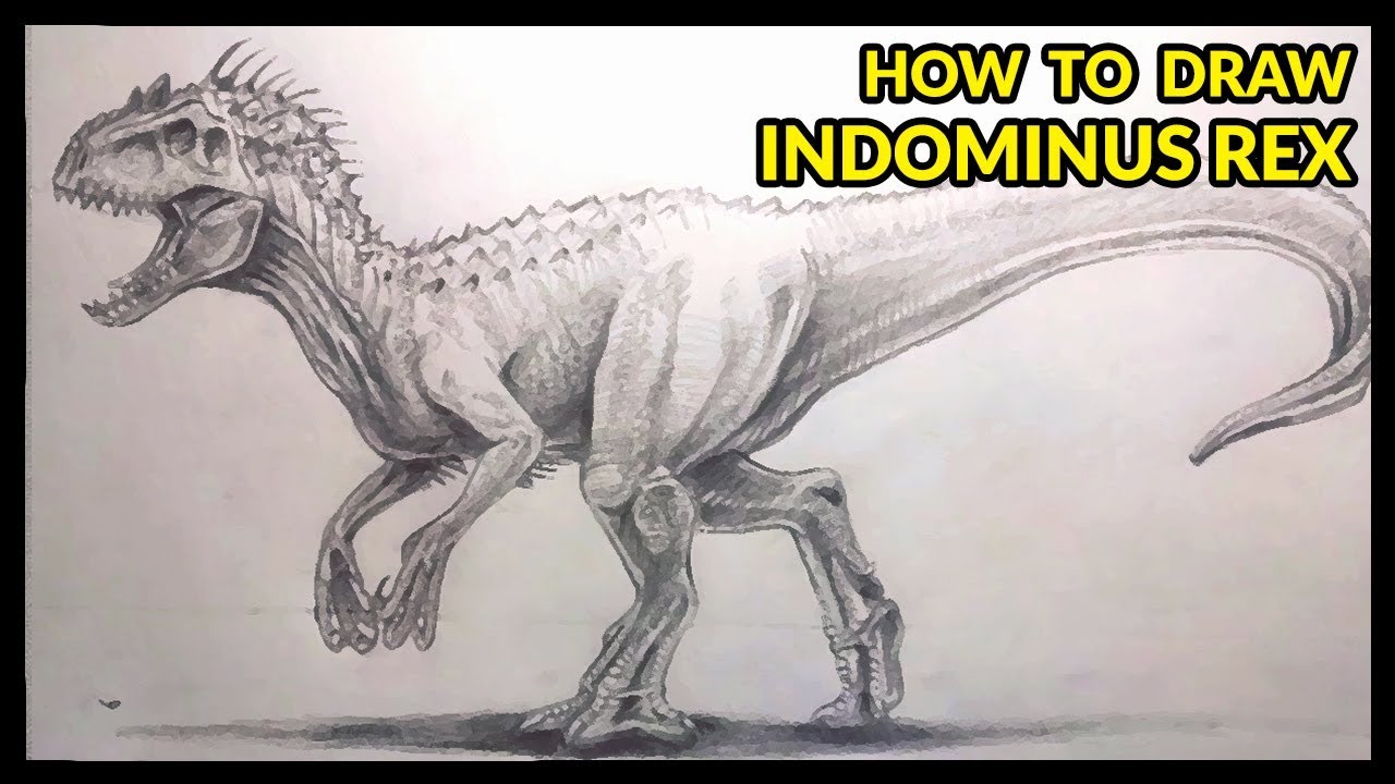 How To Draw Indominus Rex From Jurassic World - YouTube