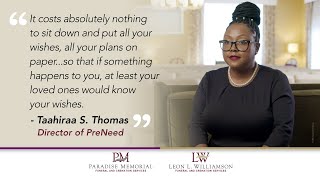 The Preplanning Process with Taahiraa S. Thomas