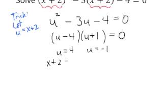 Example: Equations Quadratic in Form