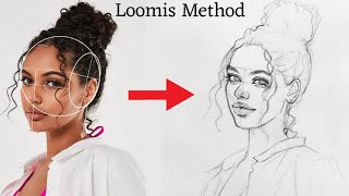 How to draw a Portrait using Loomis Method Step by step|Rini8sh
