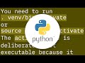 Permission denied when activating venv