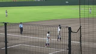 滋賀学園高校 脇本耀士投手 6回? 投球 1アウト二塁から ピンチ凌ぐ VS 綾羽高校 2027/7/27 第106回全国高等学校野球選手権 滋賀大会 決勝