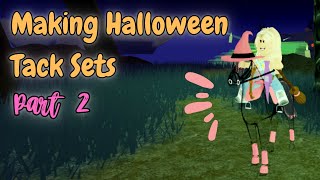 Making Halloween *TACK SETS* For My Horses - Part 2 | Wild Horse Islands