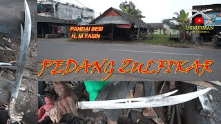 PEDANG ZULFIKAR  BERPAMOR BAHAN BAR SENSO- HANDMADE - TRADISIONAL