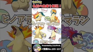 ポケモン名の由来『ヒノアラシ・マグマラシ・バクフーン』 #Shorts