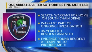 Authorities find meth lab after executing search warrant in Appleton, one arrested