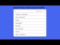 Search Bar with Auto-complete Search Suggestions using JavaScript |search bar in JavaScript