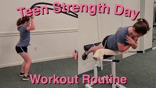 Teen Strength Day | Teen Strength Training for Female Athletes | Teenage Athlete Workout Plan