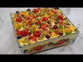 10 Minutes Cold Dessert,Fruit Custard Trifle By Recipes Of The World