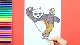 How to draw Po (Kung Fu Panda)