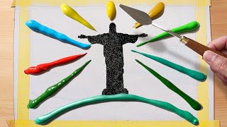 How to Paint Christ the Redeemer in Rio de Janeiro, Brazil | Attractions Painting Challenge #8
