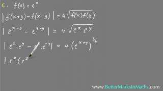 VCAA 2015  Maths Methods Exam Solutions Q18  Logs \u0026 Exponentials - Find Correct Function