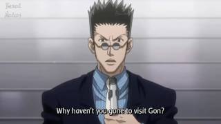 Hunter x Hunter Leorio Punches Ging Scene English Sub