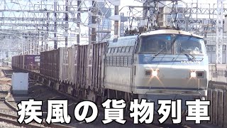 2022年・9月10日撮影の疾風の貨物列車全11本　今回は静岡駅と沼津駅で撮影！秋空の街に響き渡る大迫力のモーター音とジョイント音